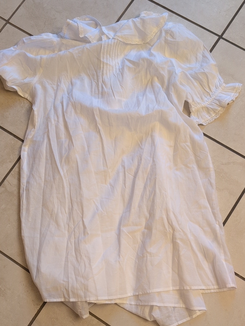NWT Madewell Blaire Mini Dress White Cotton Voile Lined Short Sleeve Size L - Picture 3 of 11